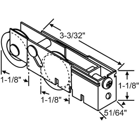 Strybuc Patio Door Roller Tandem 900-19536A
